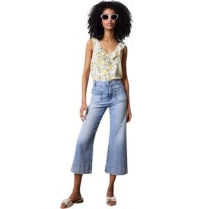 LC Lauren Conrad Women's V-Neck Ruffle‎ Front Tank Top Sleeveless, Size XS